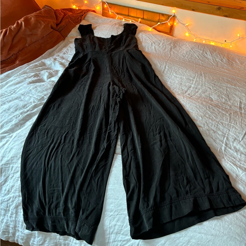 Madewell Black Wide-Leg Sleeveless Jumpsuit